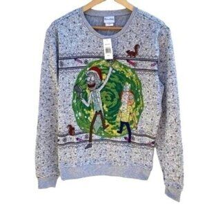 Rick and Morty Portal Ugly Christmas Sweater Sweatshirt New